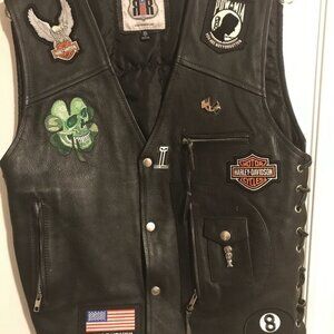 Mens River Road Motorcycle Vest Size XL